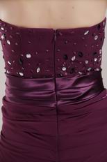 Dark Purple Sweetheart Short Prom Dress With Jacket Accessory